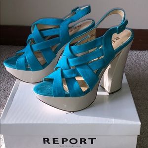 Report Virginia High Heeled Platform Sandals 9M